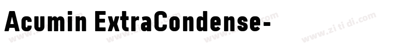 Acumin ExtraCondense字体转换 Acumin ExtraCondense字体转换